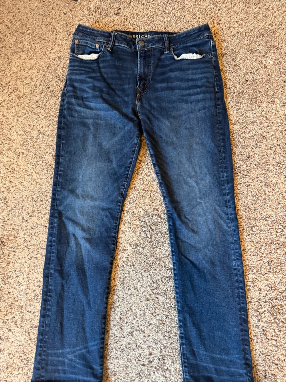 American Eagle Outfitters Men’s Slim Straight Dark Blue Jeans